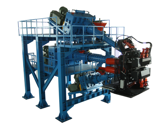 XJF-200 × 150 × 120 Pin type Cold Feed Composite Extrusion Unit